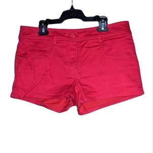 Vibrant Red Short Shorts